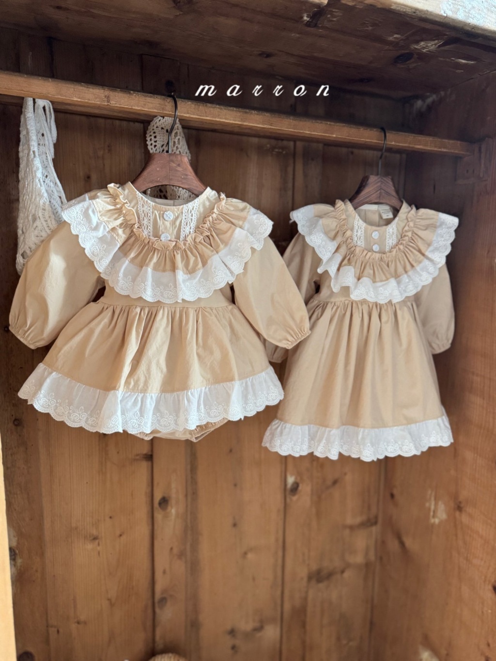 正韓春Marron野餐風格包屁裙