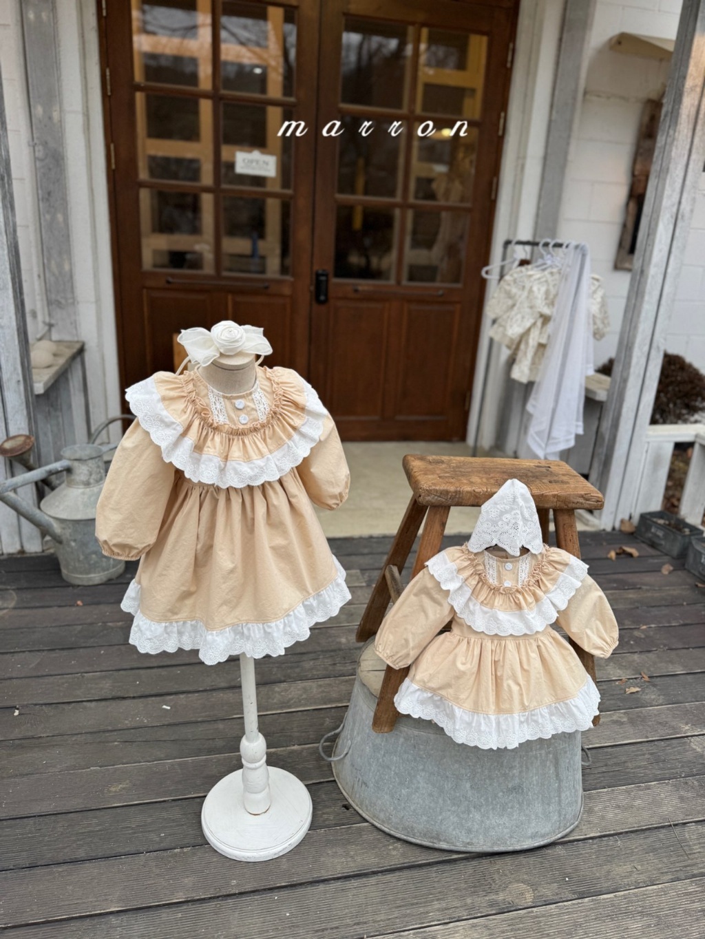 正韓春Marron野餐風格包屁裙