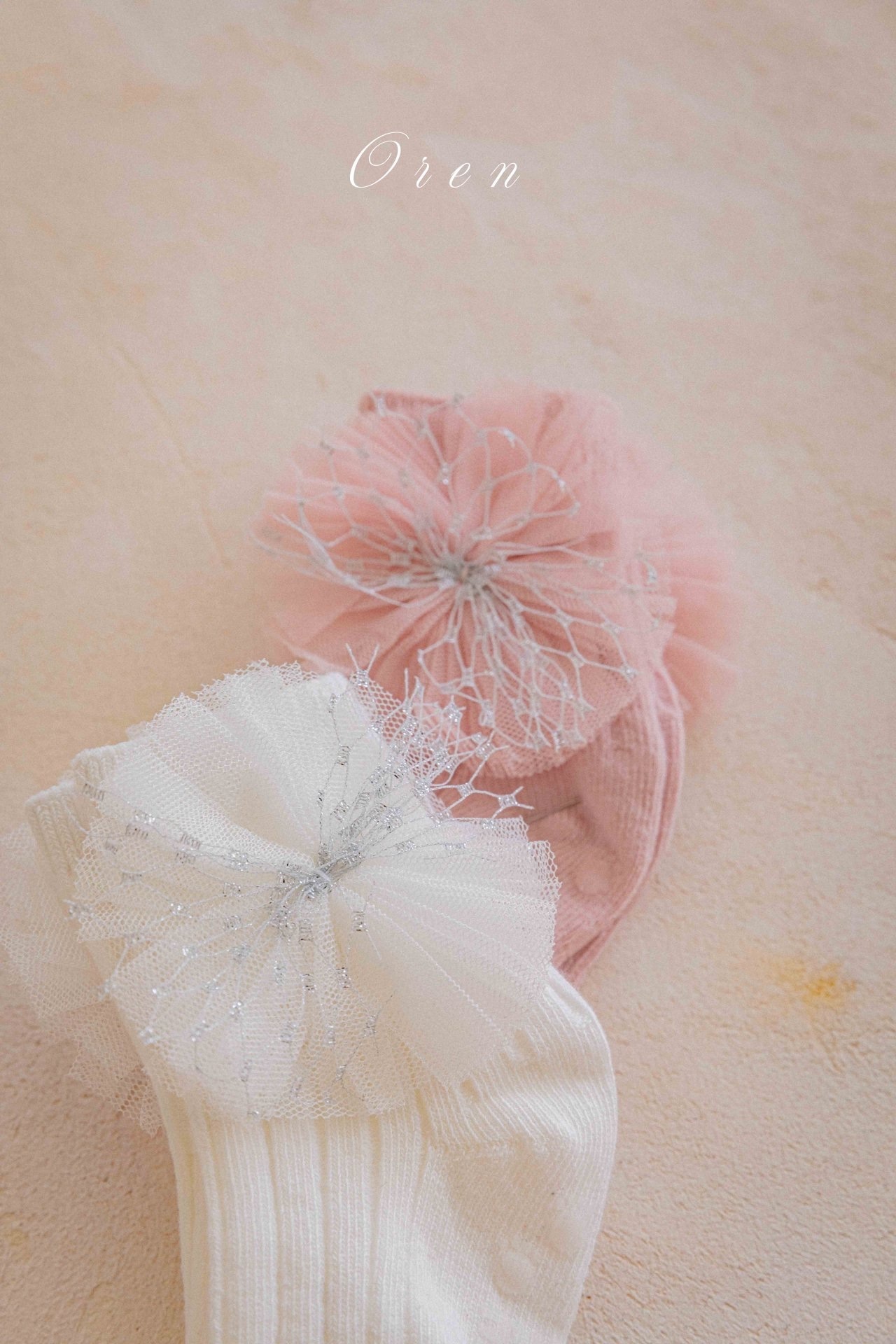 Oren Pearl Lace Ankle Socks（Set）