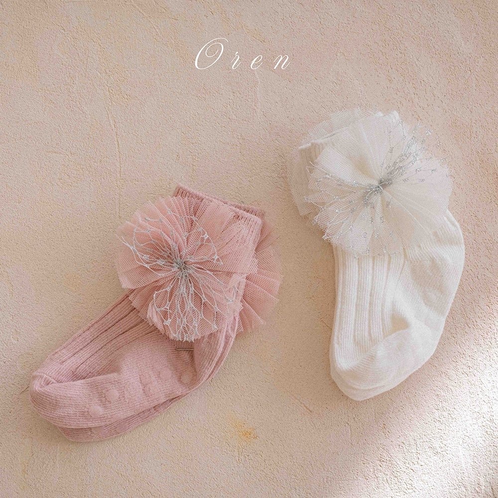 Oren Pearl Lace Ankle Socks（Set）