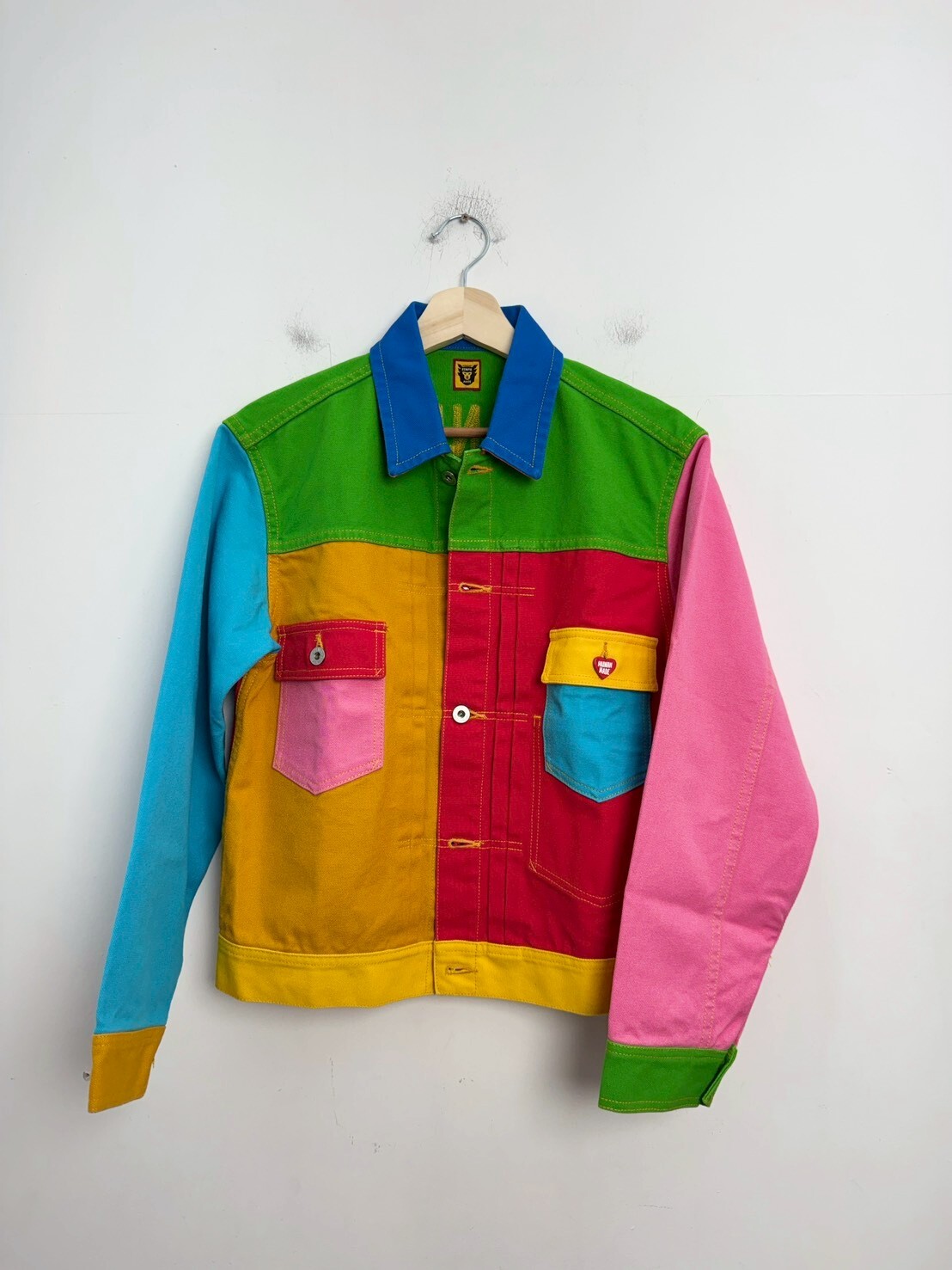 HUMAN MADE CRAZY PATCHWORK DENIM JACKET SIZE S
