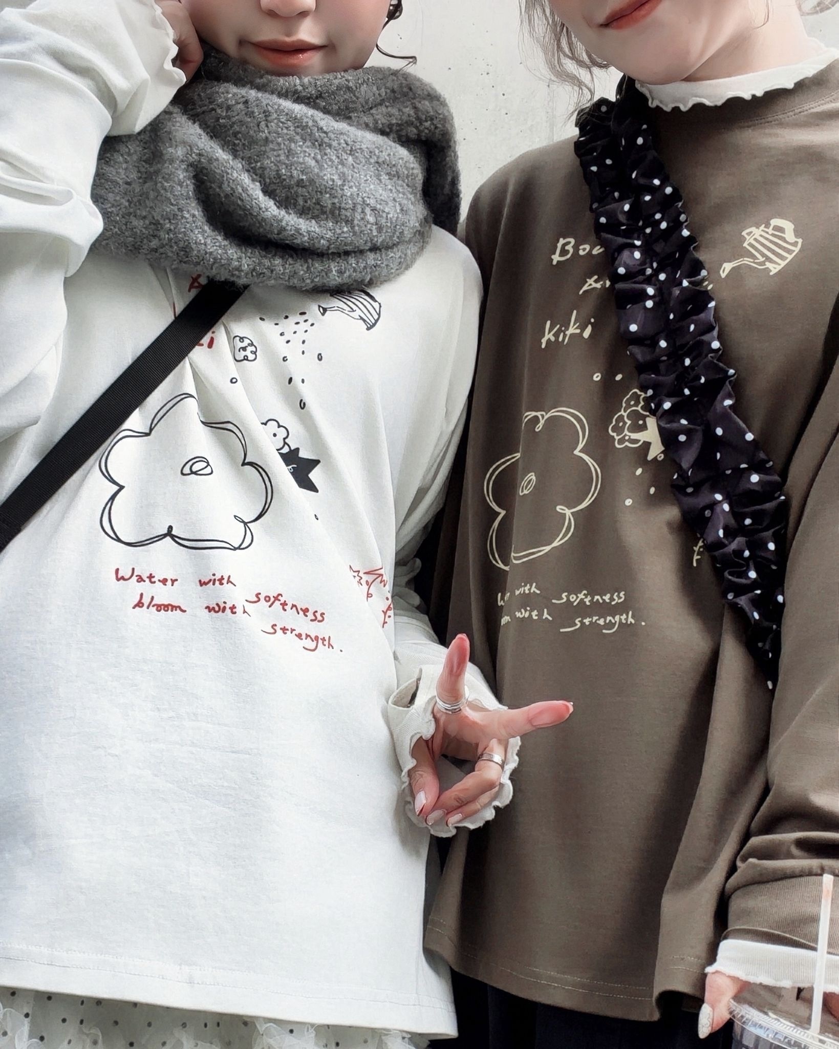 【 Kiki.co Made 】Kiki And Bouba in the garden - White