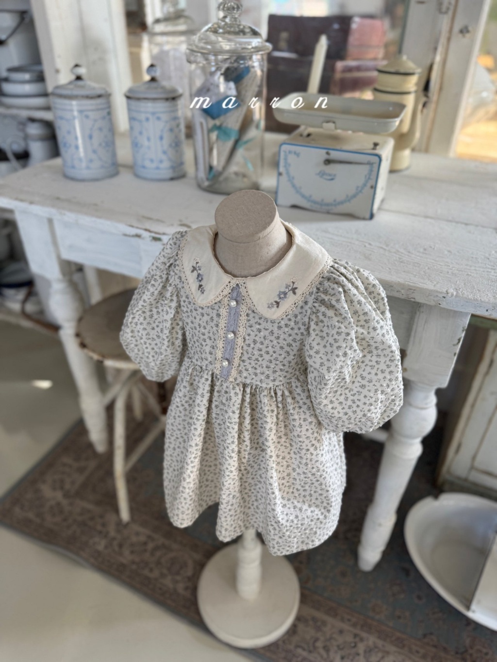 正韓春Marron 小童滿滿碎花洋裝