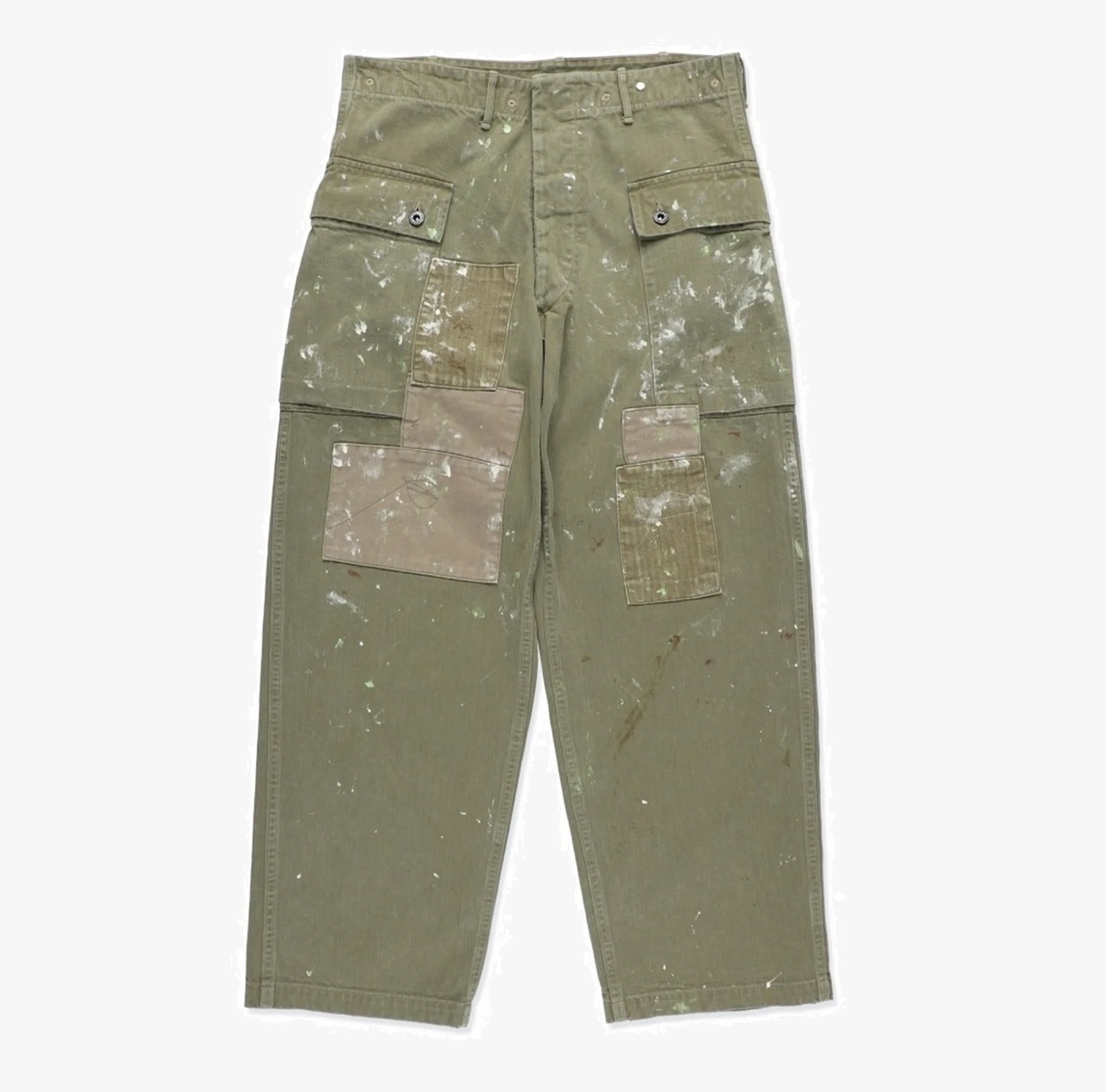 RE-STOCK: BOWWOW PAINT STAINED USMC P-44 HBT TROUSERS - PRE ORDER ITEM (預訂中)