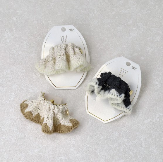 [日本制]編織羊毛質感褶皺髮插