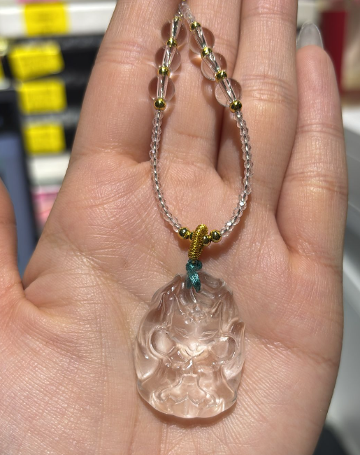 260117 - C51 九尾狐仙白水晶長頸鏈