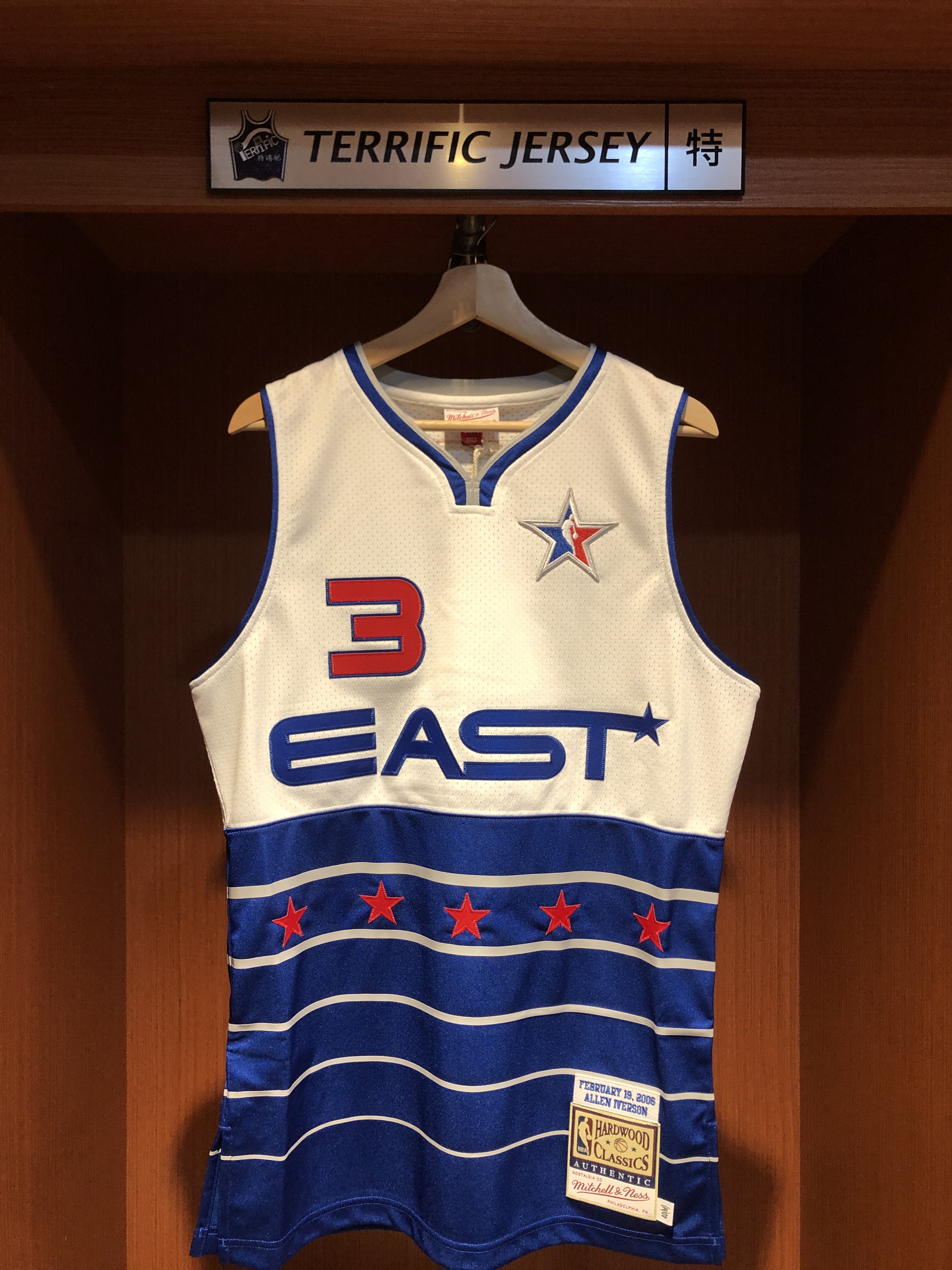 NBA球衣 Allen Iverson 費城七六人 2006 明星賽 東區 白藍 M&N Authentic 球員版 電繡 全新