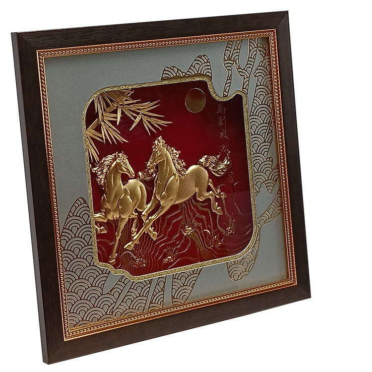 鹿港窯禮品館│奔騰雙馬・竹蘭生輝｜升遷與商務合作的體面之禮│客製化禮物