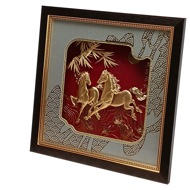 鹿港窯禮品館│奔騰雙馬・竹蘭生輝｜升遷與商務合作的體面之禮│客製化禮物