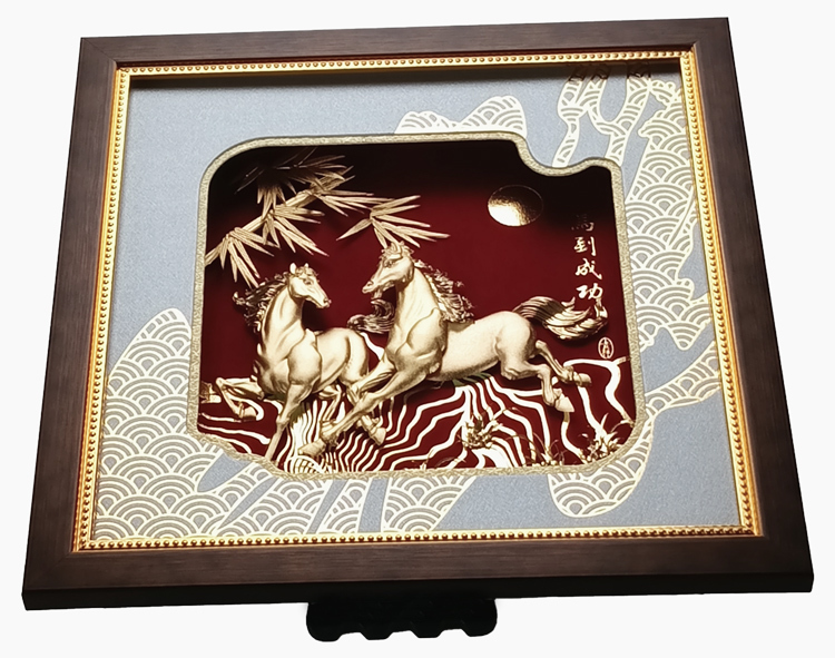 鹿港窯禮品館│奔騰雙馬・竹蘭生輝｜升遷與商務合作的體面之禮│客製化禮物