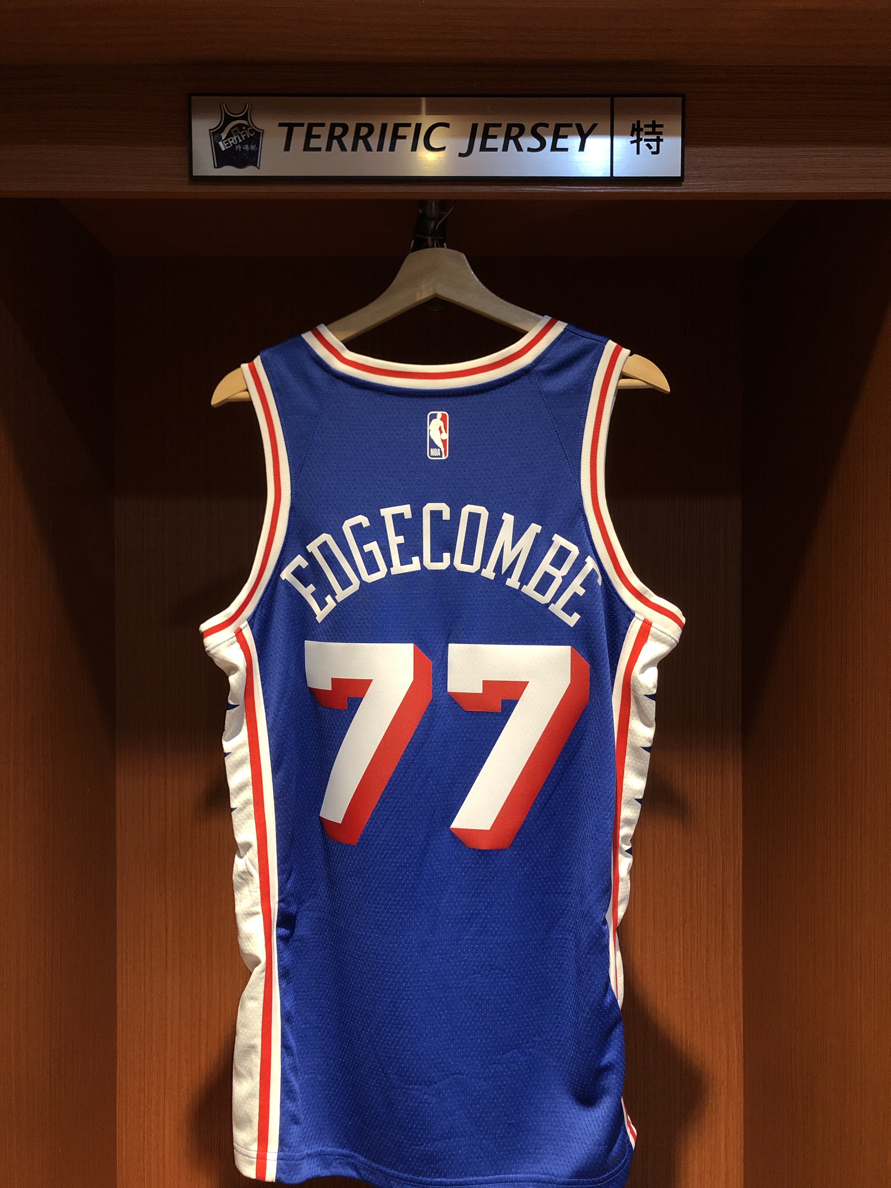 NBA球衣 V. J. Edgecombe 費城七六人藍 Icon Nike Swingman 球迷版 熱轉印 全新