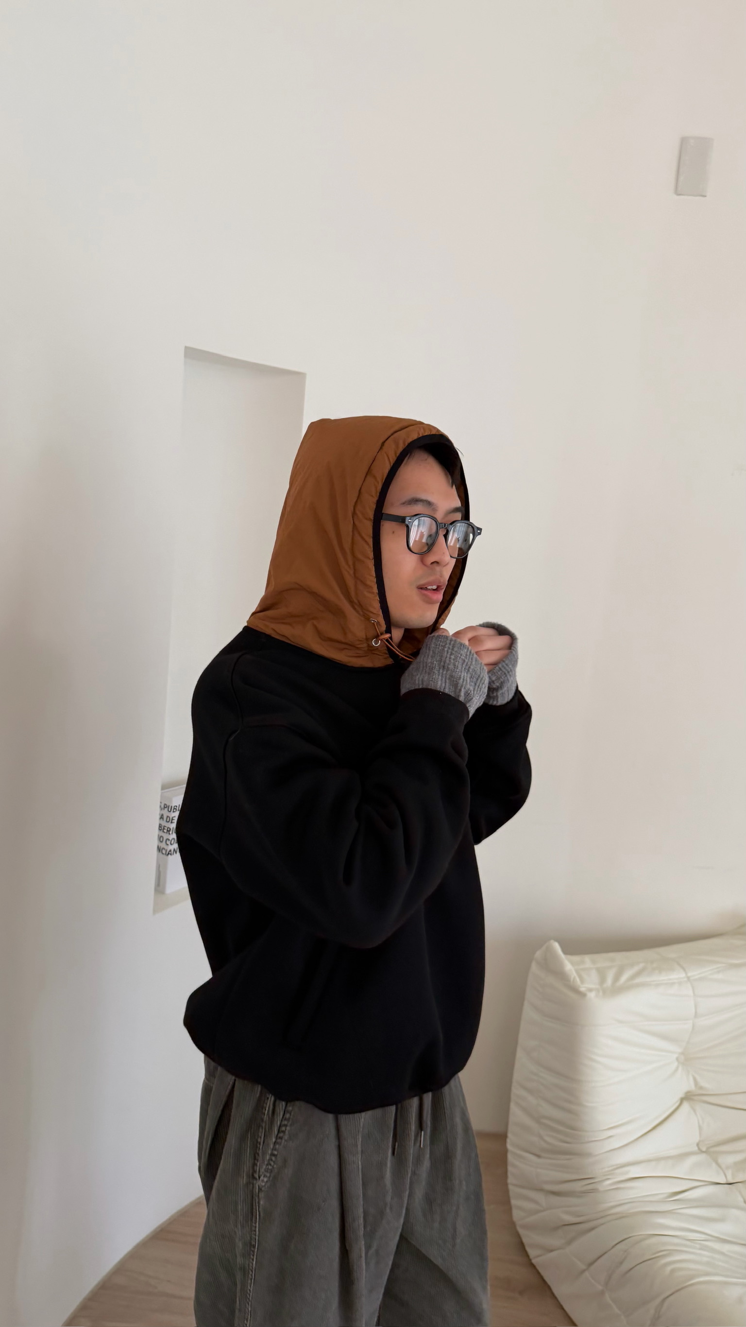 造型拼接棉質帽Tee