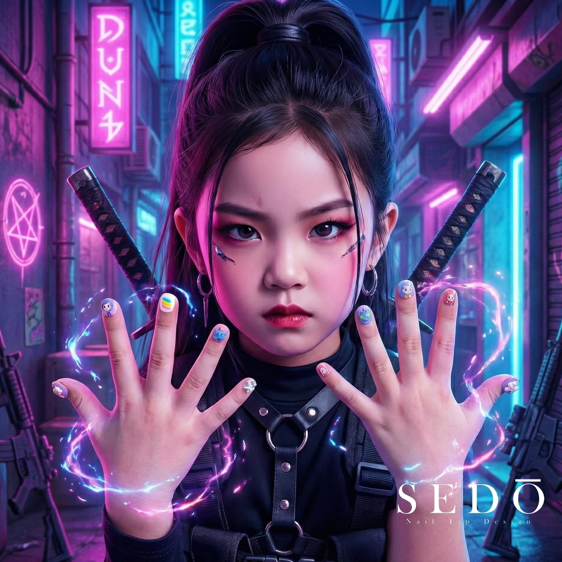 ■兒童甲■ 彩虹獵魔女團(附耳夾)