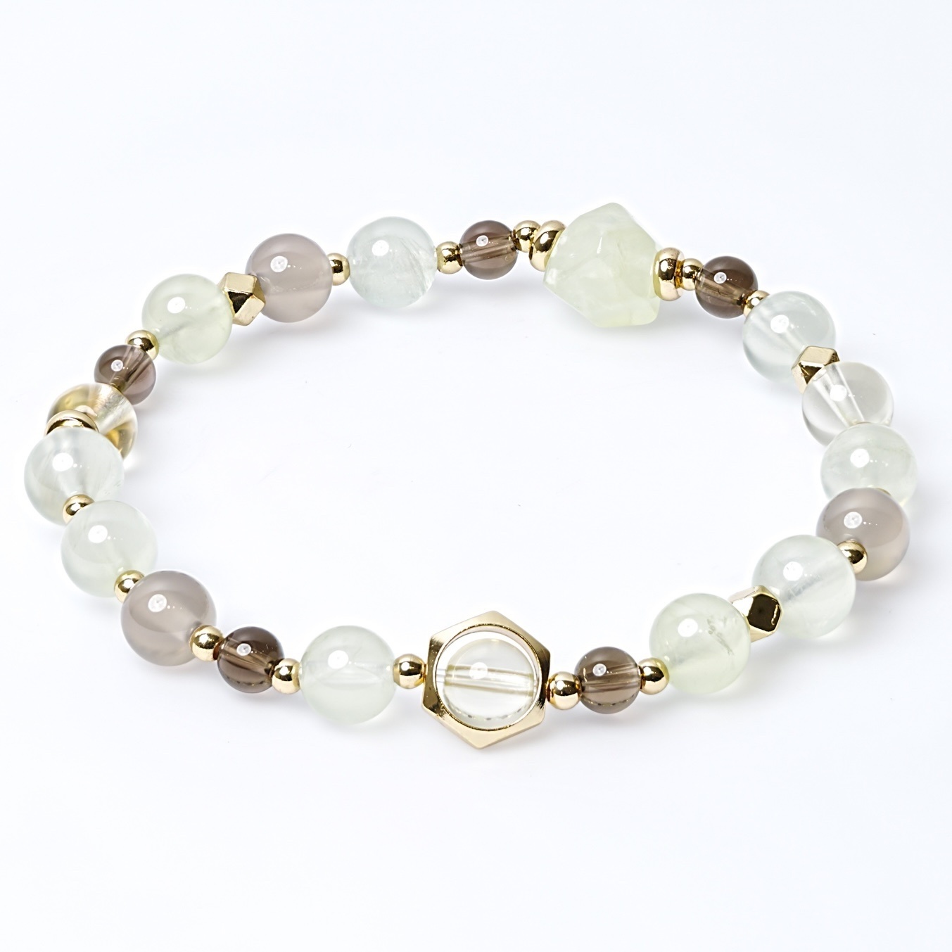 命運之輪之年｜穩定、幸運、財富｜葡萄石·灰瑪瑙·茶晶