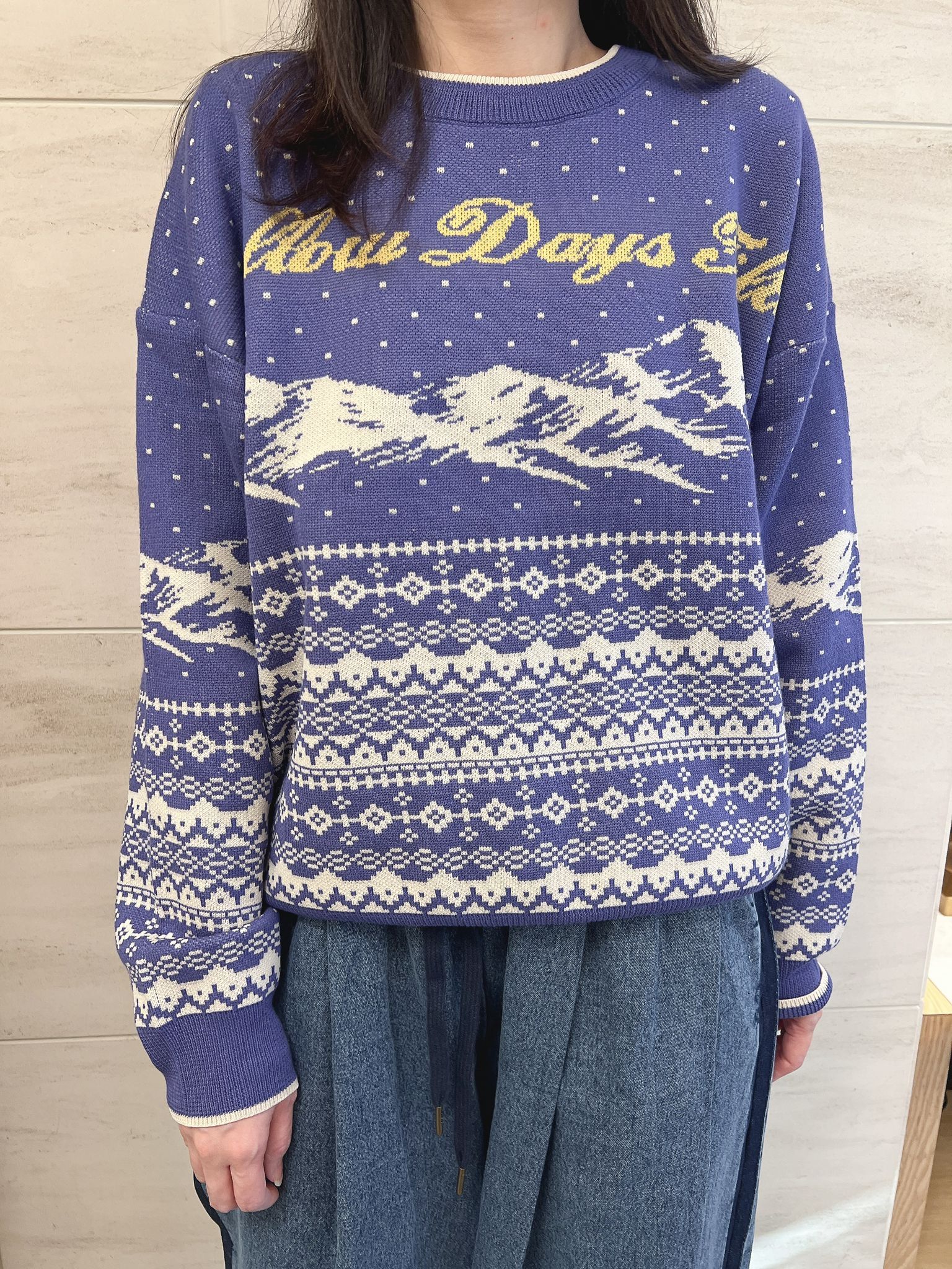 SM2 山形圖案提花針織 TOP