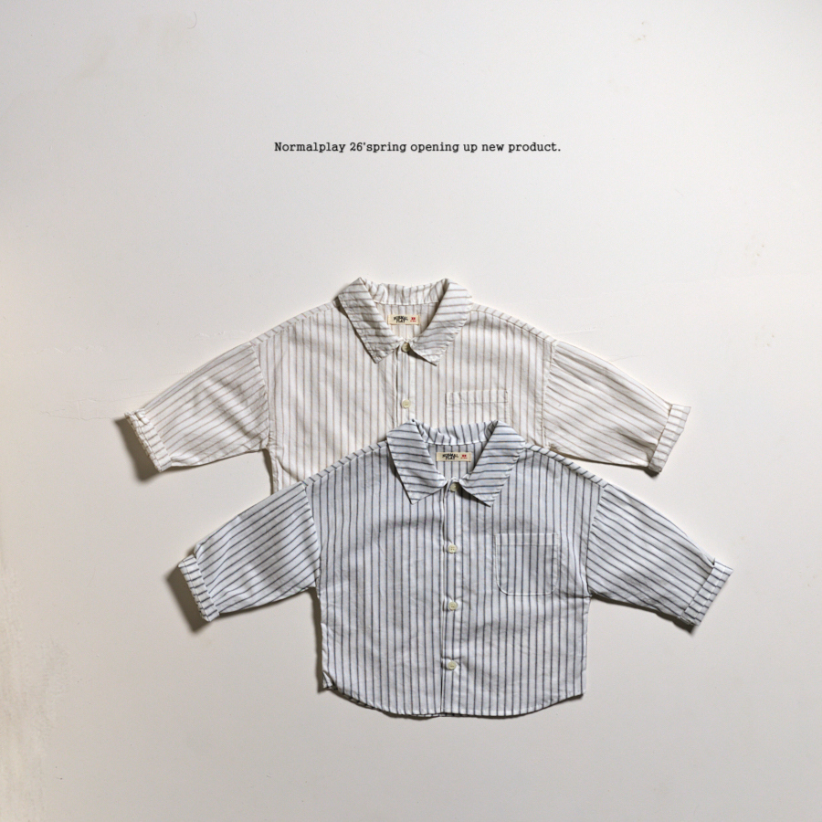 小紳士條紋襯衫