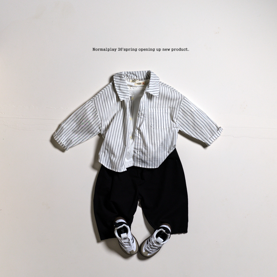 小紳士條紋襯衫