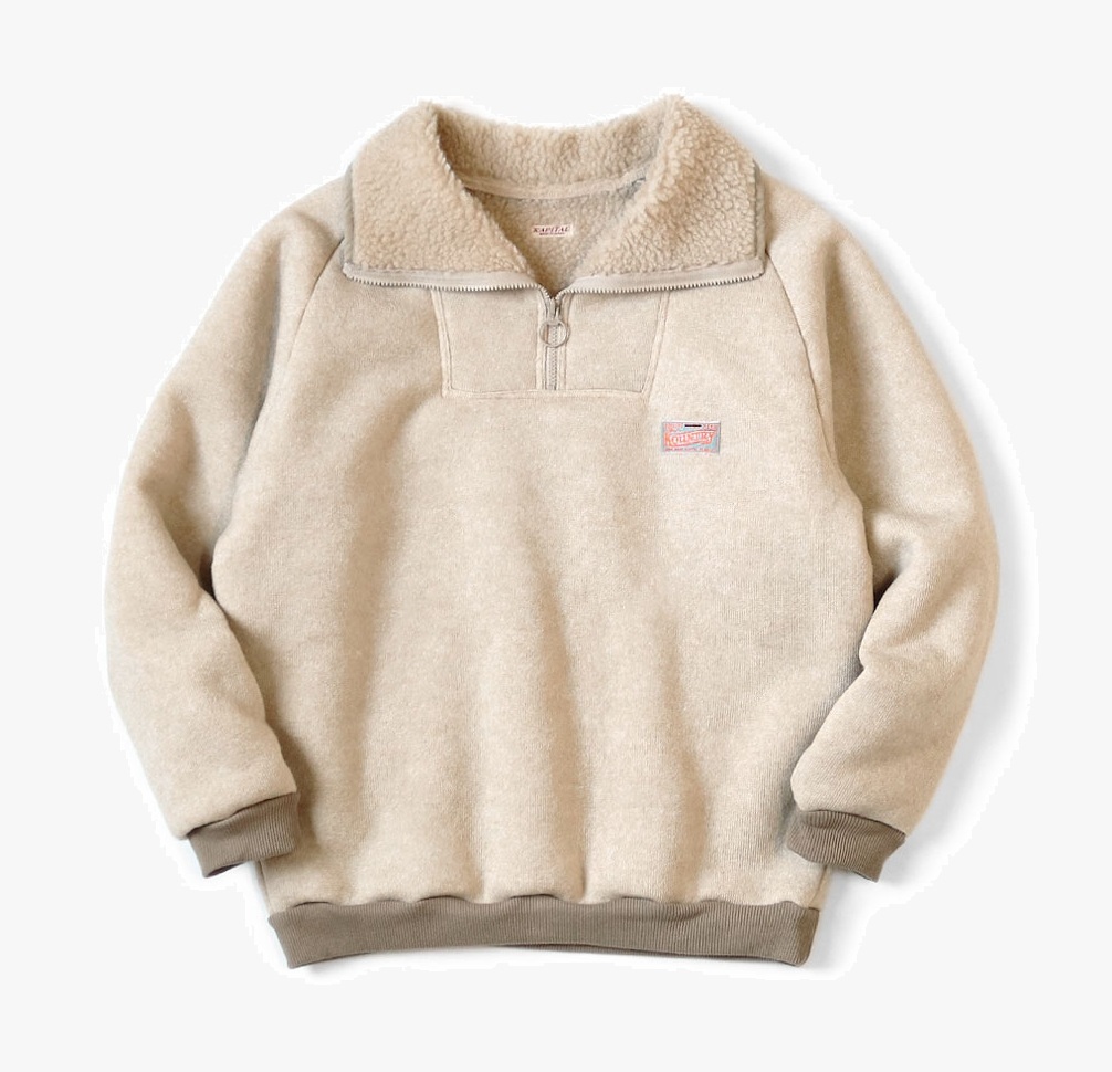 1/17 RELEASE: KAPITAL BOA FLEECE zip Alpine Pullover - PRE ORDER ITEM (預訂中)