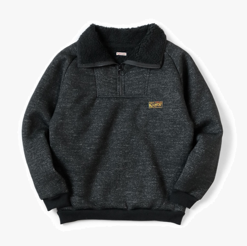 1/17 RELEASE: KAPITAL BOA FLEECE zip Alpine Pullover - PRE ORDER ITEM (預訂中)