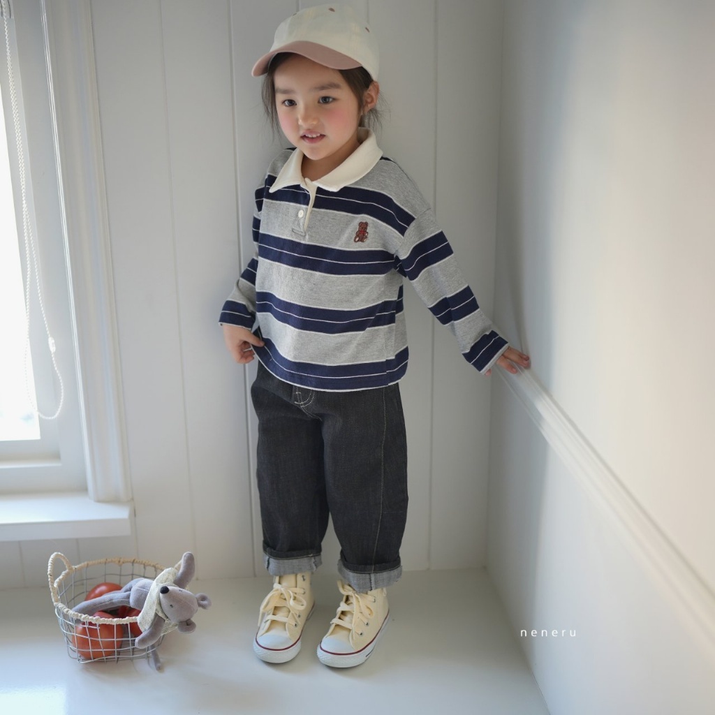 正韓春NENERU 熊熊條紋上衣