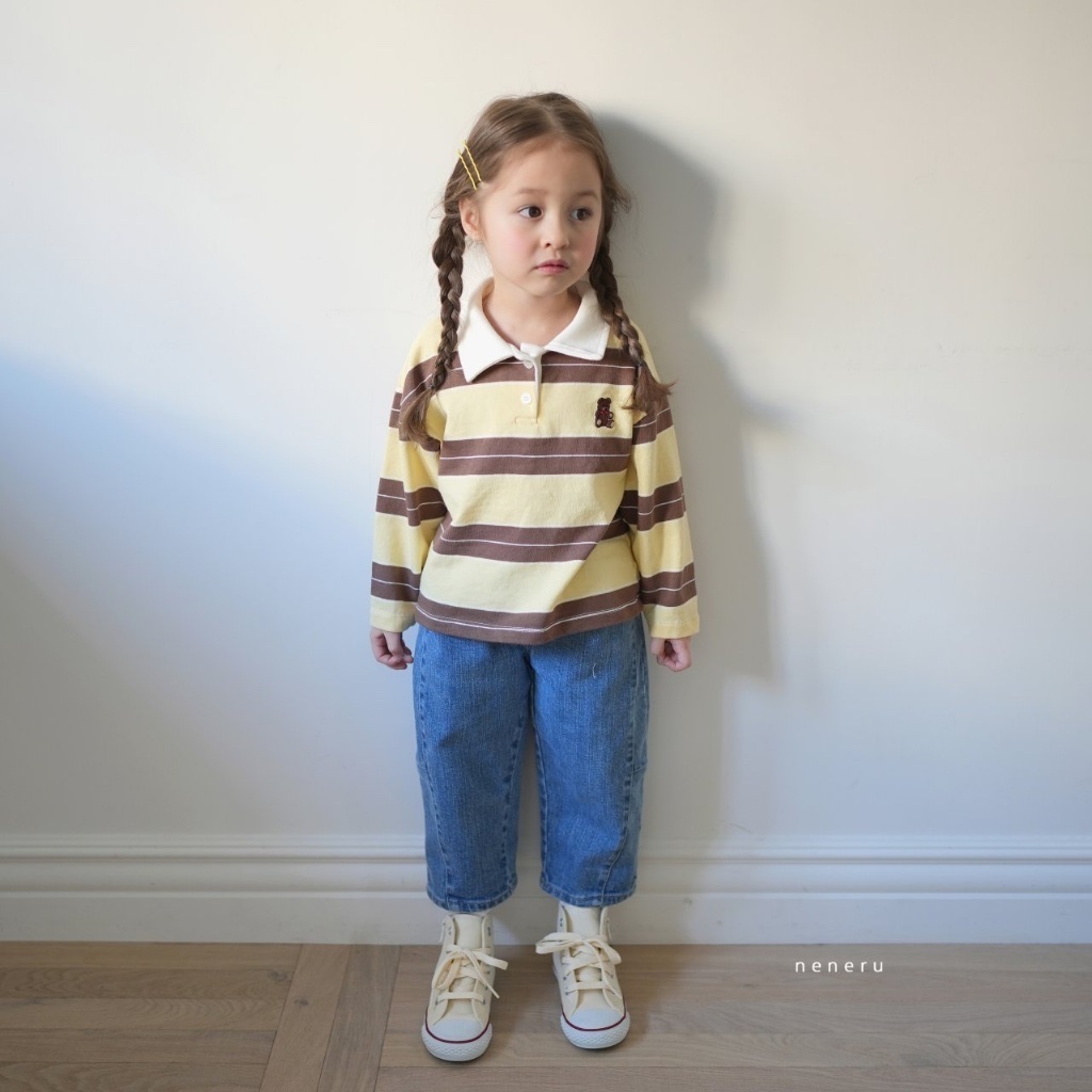 正韓春NENERU 熊熊條紋上衣