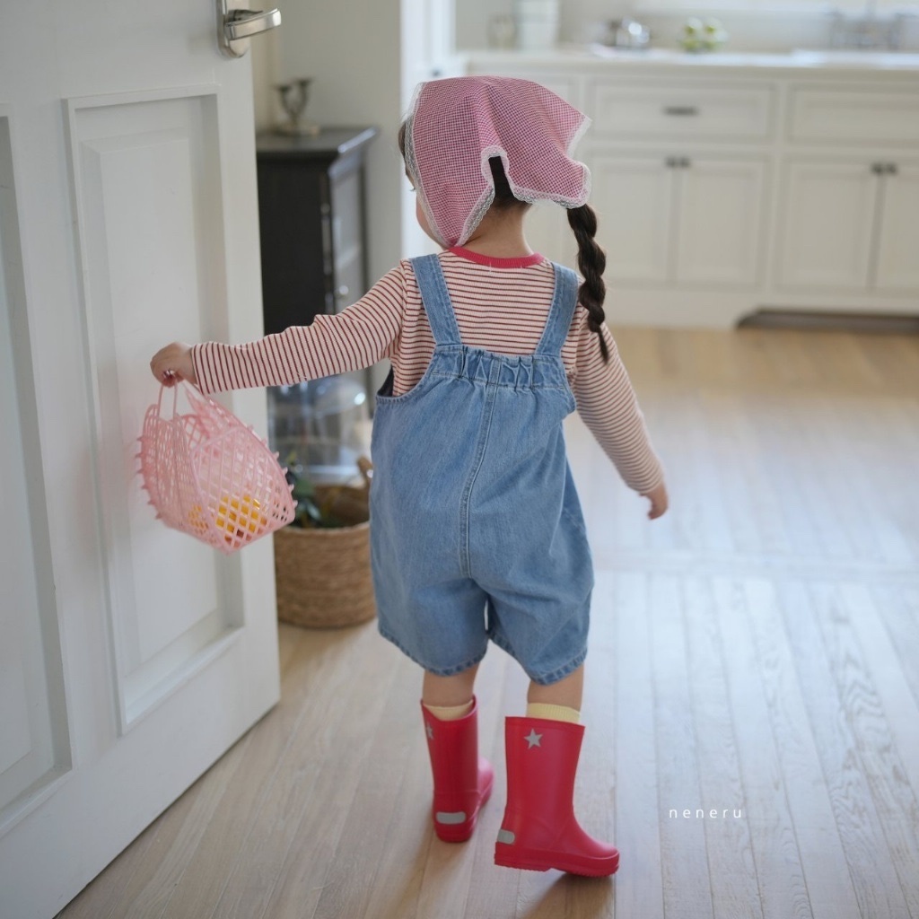 正韓春NENERU 四色大口袋工裝吊帶褲