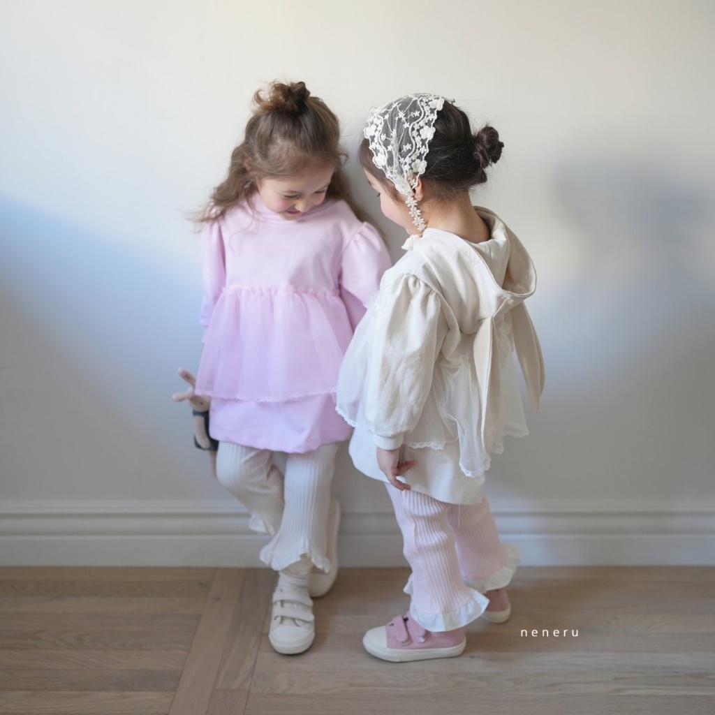 正韓春NENERU 小童拼紗兔兔洋裝