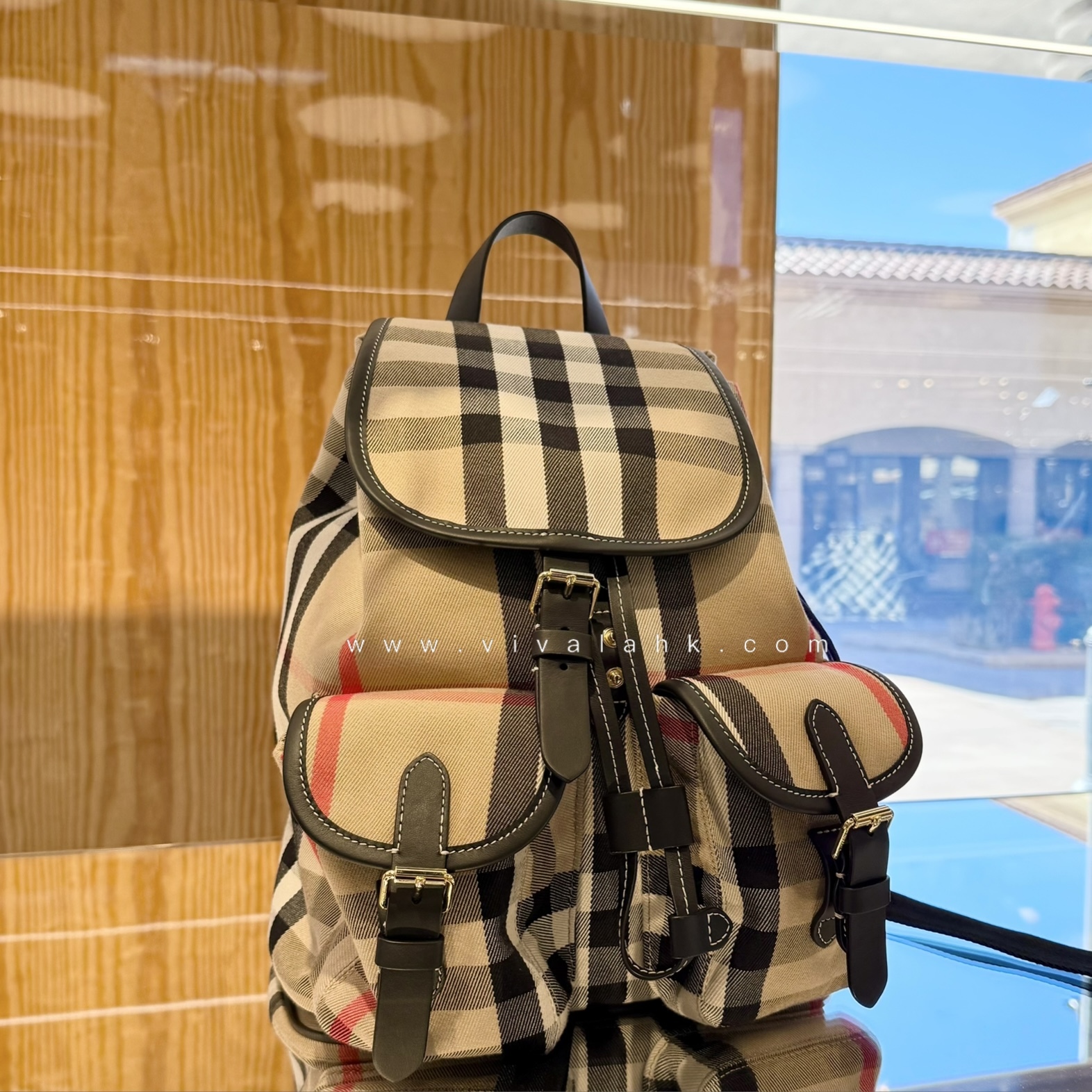 Burberry - Enfield 格仔索繩背囊 (1210213)