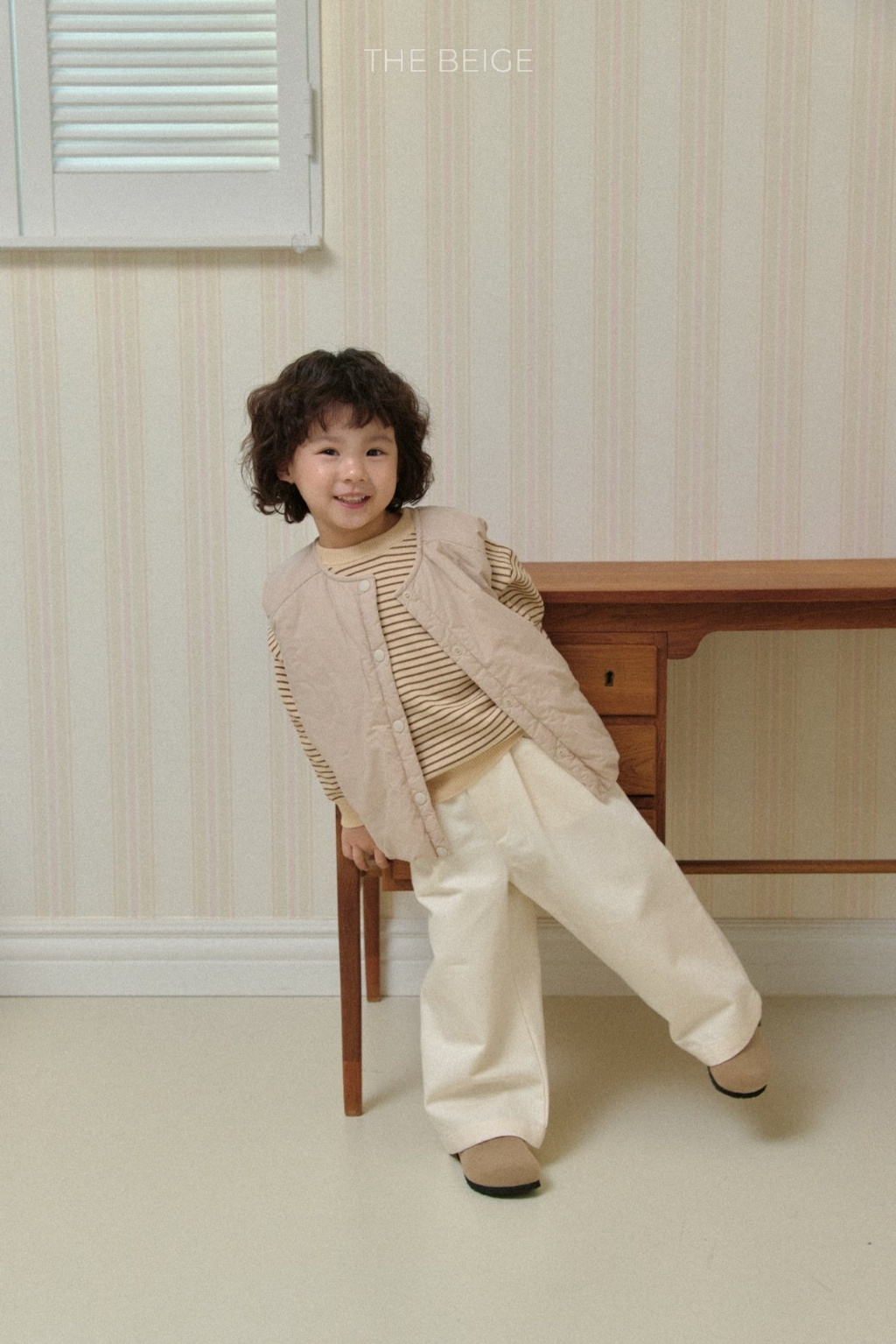 正韓春Thebeige 兩色立體抓褶丹寧褲