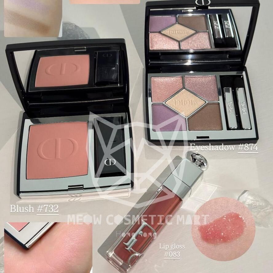 Dior - Zozotwon日本限定2025 4週年 Collection  (Lip Gloss #083 / Eye Colour #874 / Blush #732)