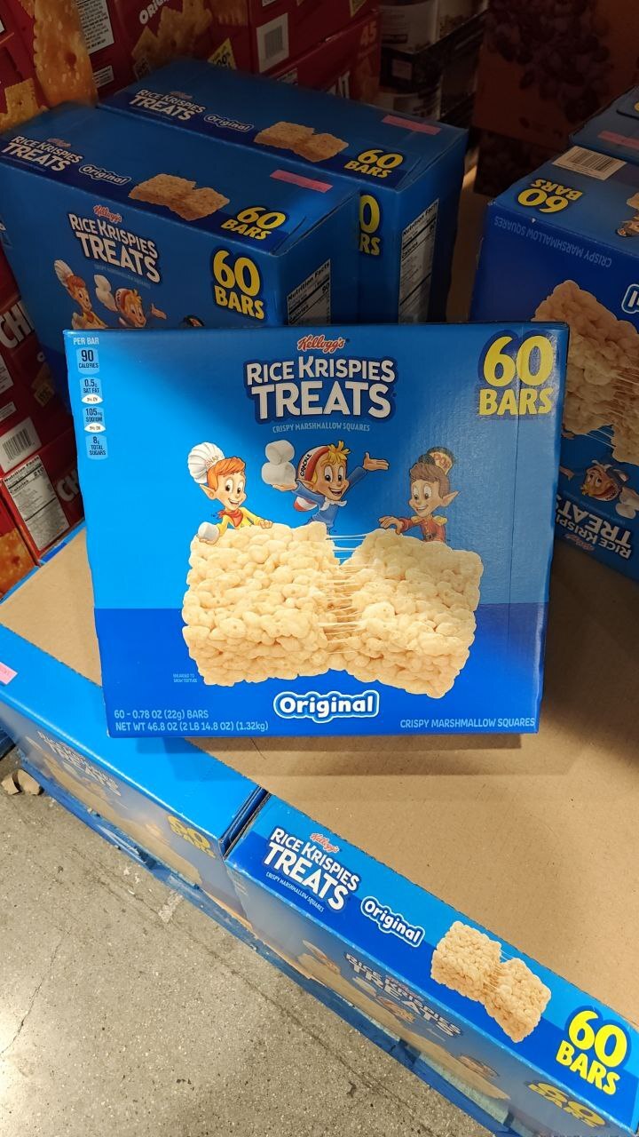 [U] CW KELLOGG'S RICE KRISPIES TREATS, 60 BARS, 038000171208 (UCW124)