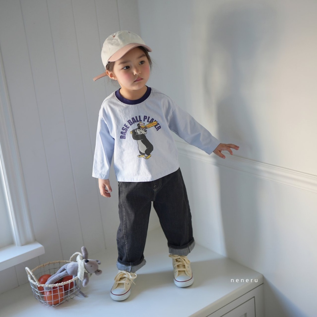 正韓春NENERU 兩色牛仔錐形褲