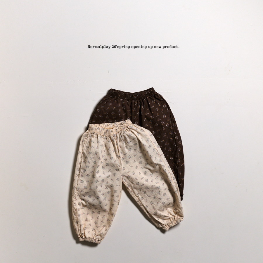 暮光碎花縮口褲