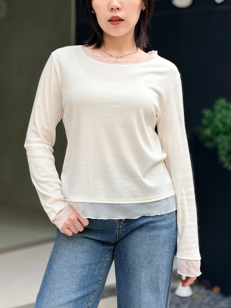 0106透視拼接上衣(現+預)