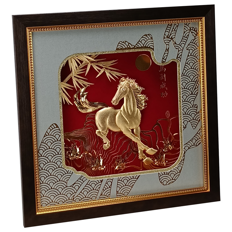 鹿港窯禮品館│馬到成功・竹蘭生輝