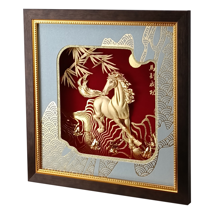 鹿港窯禮品館│馬到成功・竹蘭生輝