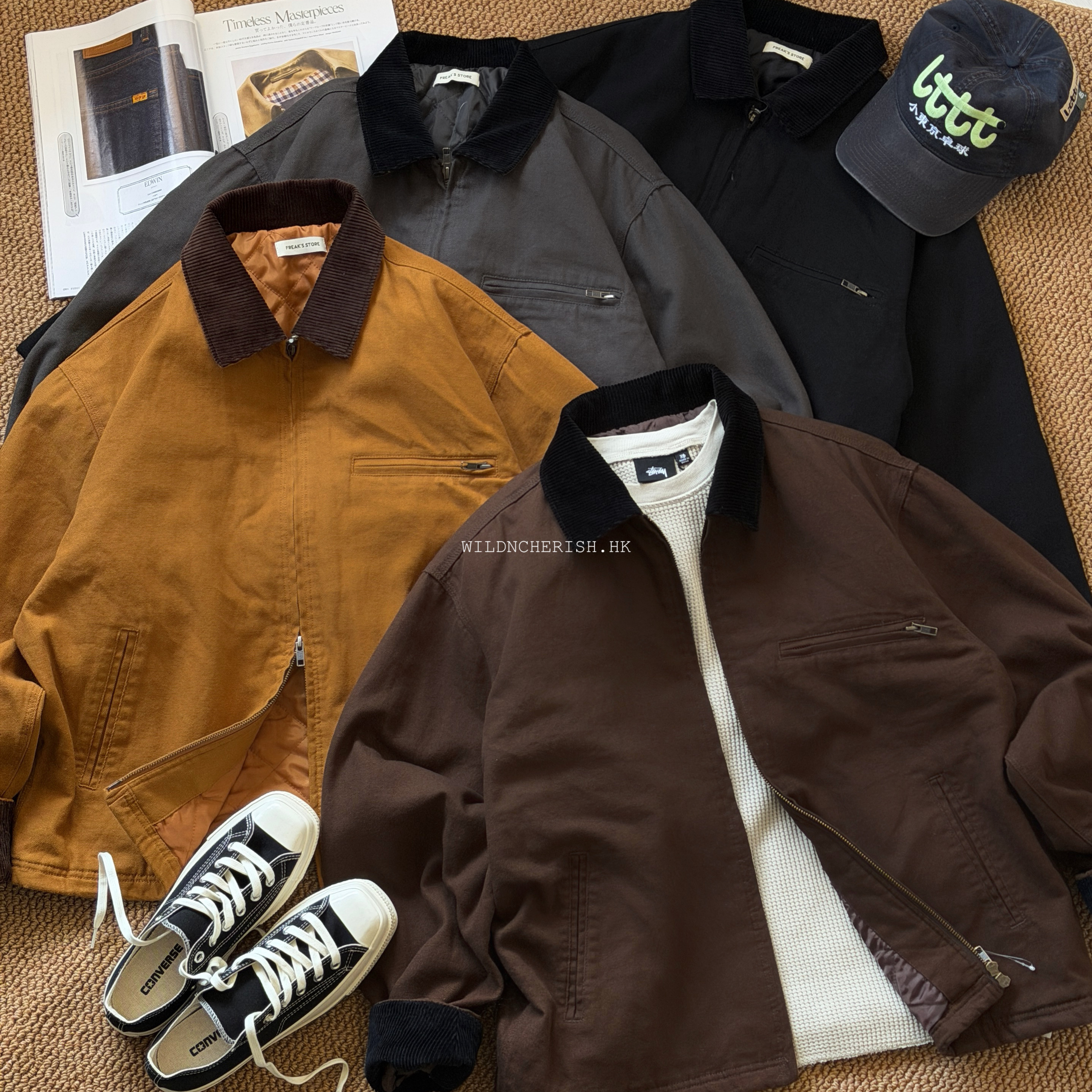 現貨 | Freak's Store Corduroy Panel Duck Blouson 帆布 鋪棉 底特律