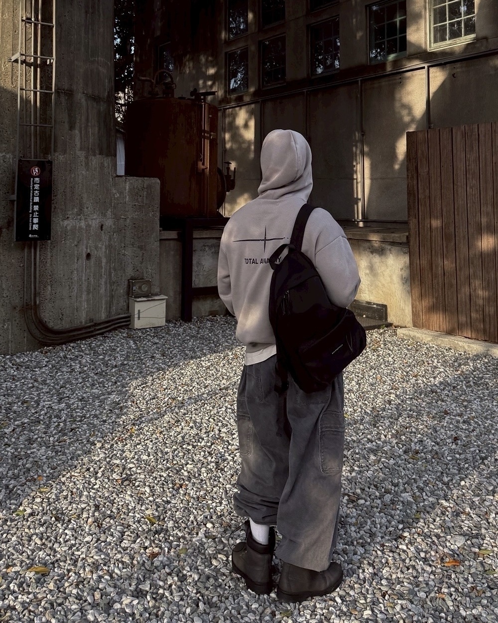 Y2K 微短版 十字架 刷毛 連帽 長袖 帽T