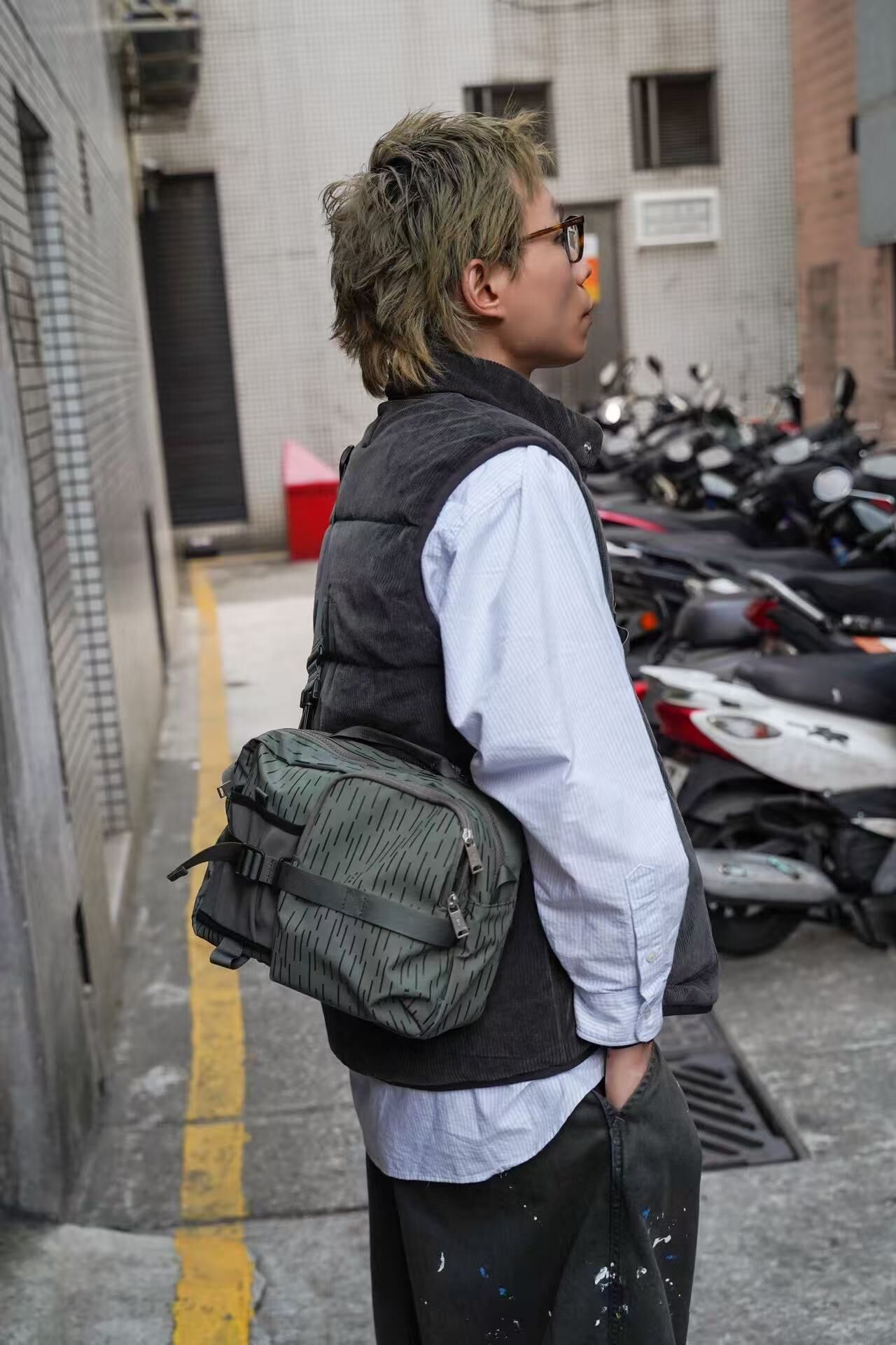 CIE｜GRID3 BOTTLE SHOULDER BAG (L) LIMITED EDITION - RAIN CAMO -