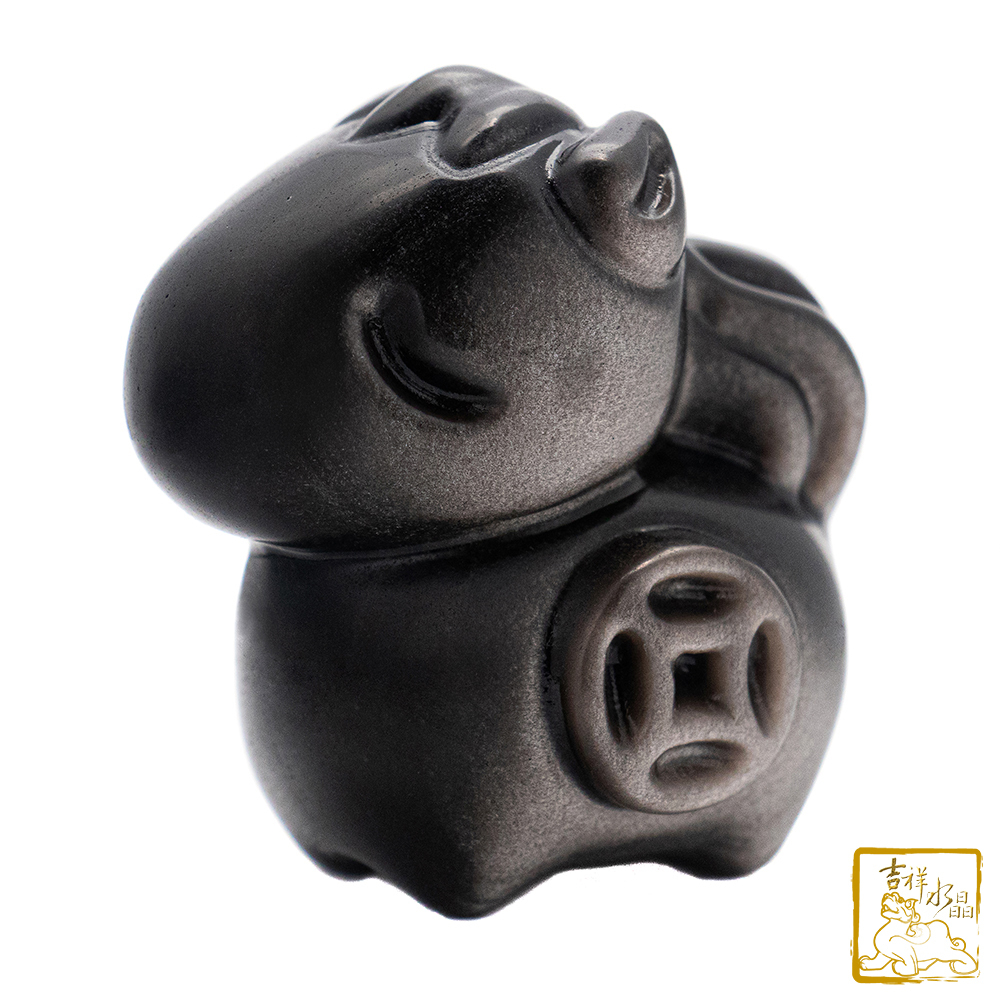 Sliver Sheen Obsidian Horse 65g (eliminate negative)