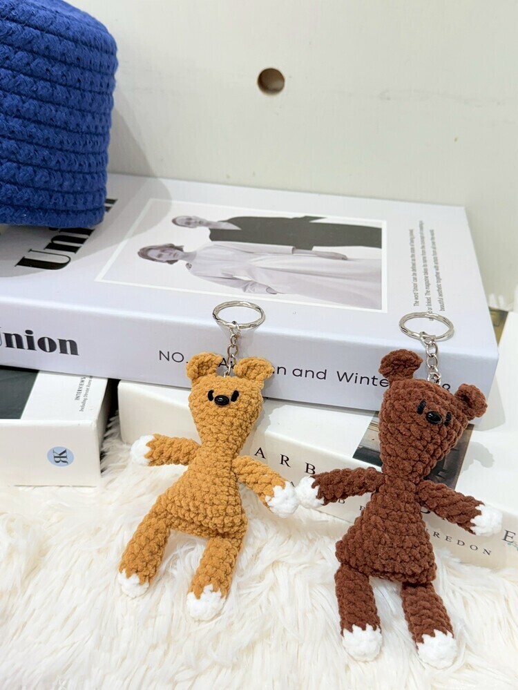 『深咖啡』豆豆先生泰迪熊吊飾