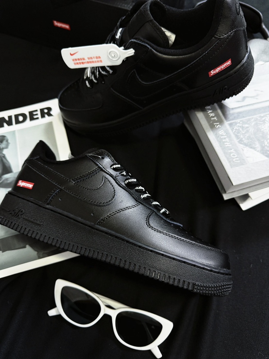 Supreme X Nike Air Force 1 07 聯名款 黑色