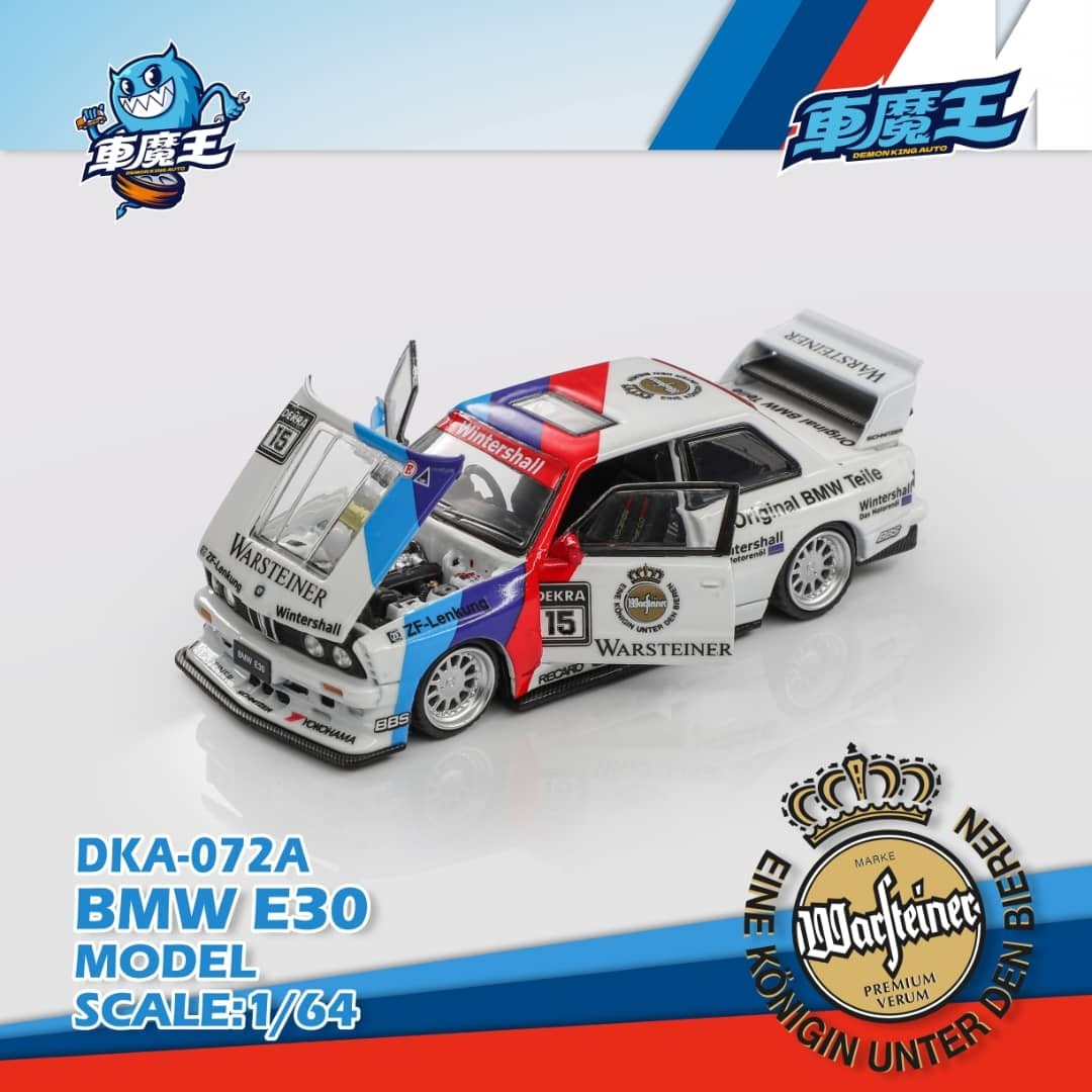 PO-$280 * DEMON KING AUTO * 1:64 BMW M3 E30 SEDAN DTM #15