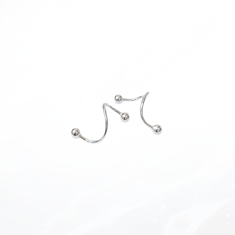 純銀鎖珠-素螺旋線(單支價)