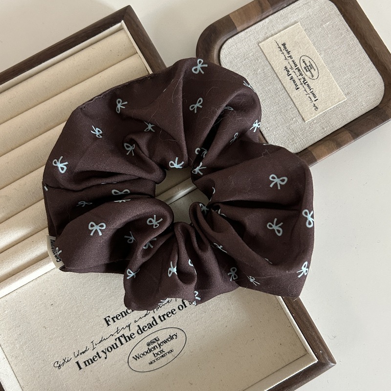 《6528》韓系藍咖配色大腸髮圈