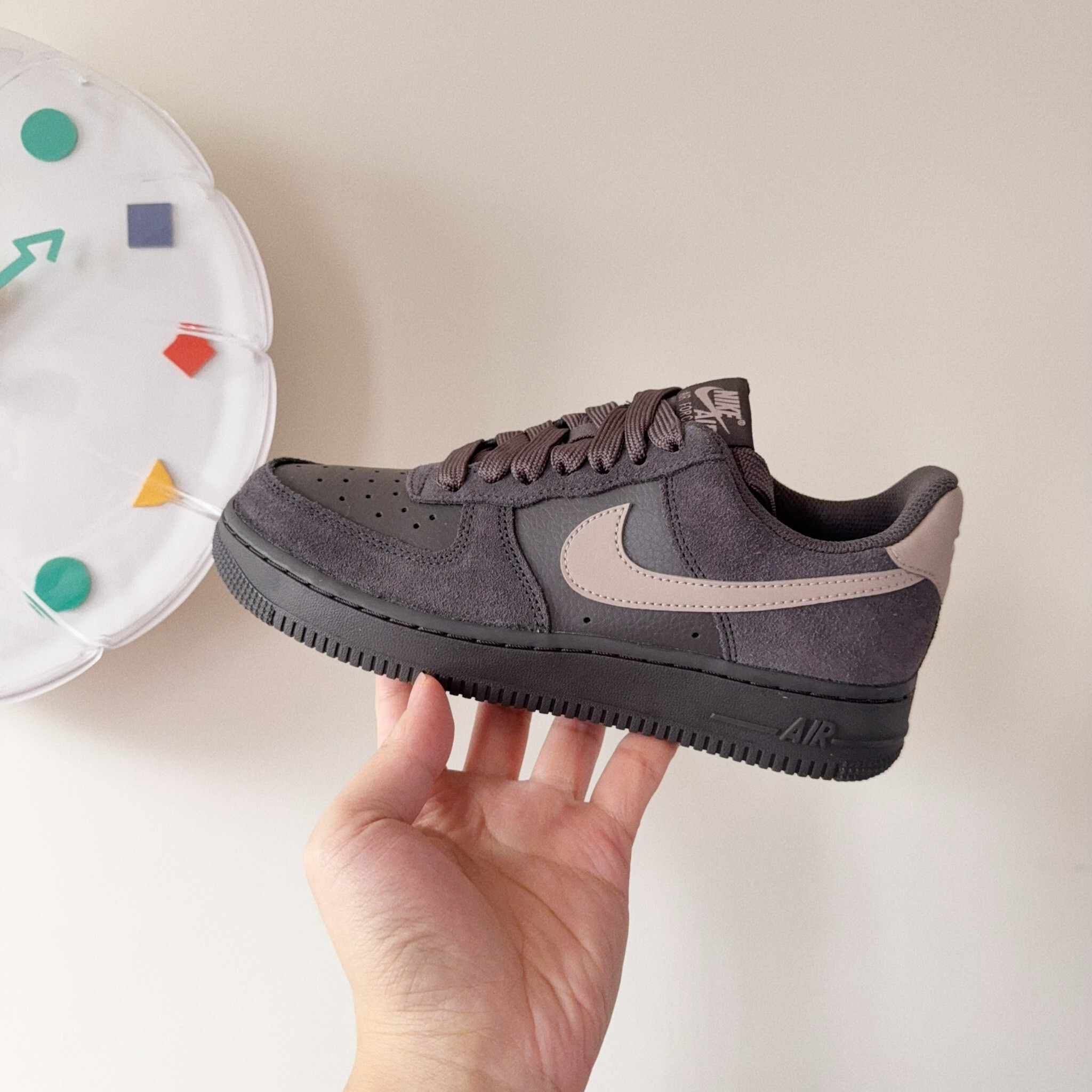 Nike Air Force 1 歐洲限定 炭黑奶油 黑色 棕色 麂皮 AF1 II7650-200
