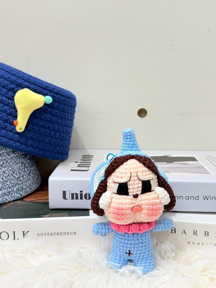 藍色大象眼淚哭娃吊飾