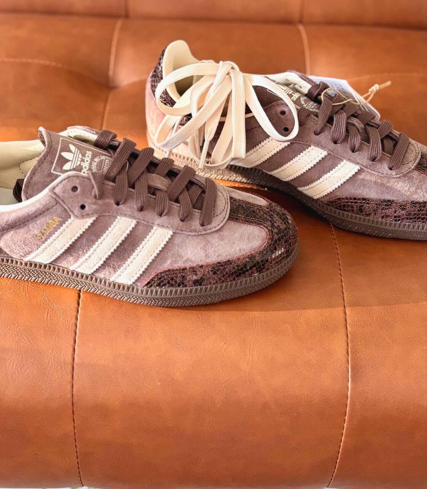 Adidas Originals Samba OG 歐洲限定 摩卡咖啡 棕色 蛇紋 復古鞋 KI5329