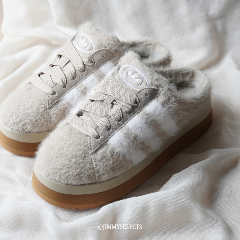 【代購】adidas Originals CAMPUS 00s Winter Row｜冬季暖絨限定款｜復古厚感半拖／女款 JR6159