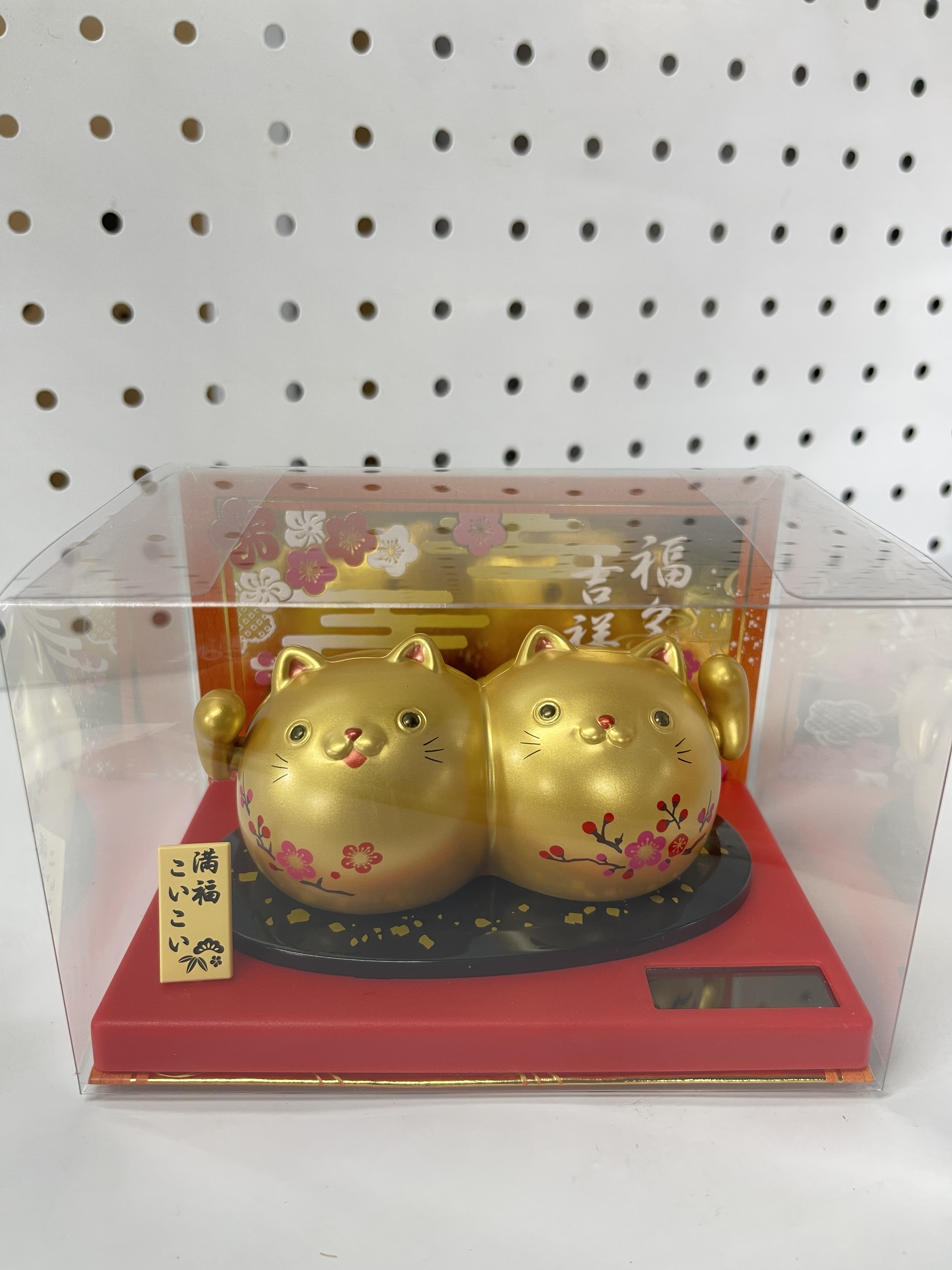 MV32 太陽能招手金色雙頭招福貓 (RC-20G) **只限自取**